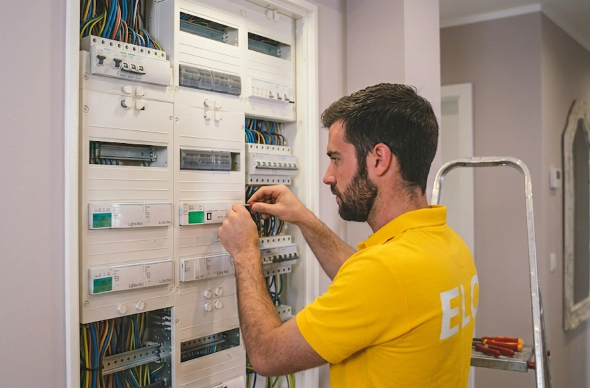 Électricien en intervention près de la station Hôtel de Ville de Bobigny